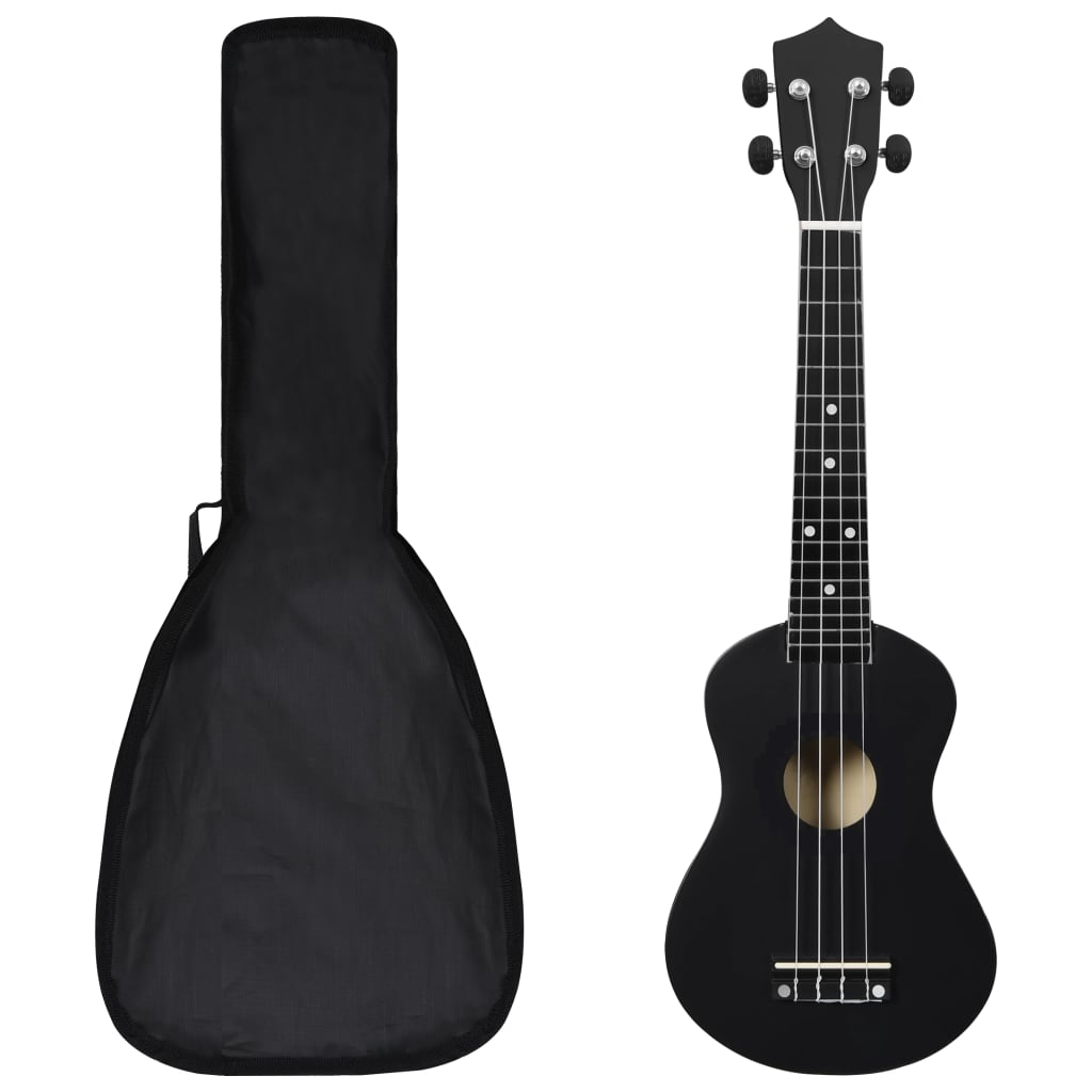 Sopran-Ukulele-Set mit Tasche für Kinder Schwarz 23" Sopran-Ukulele-Set mit Tasche für Kinder Schwarz 23"