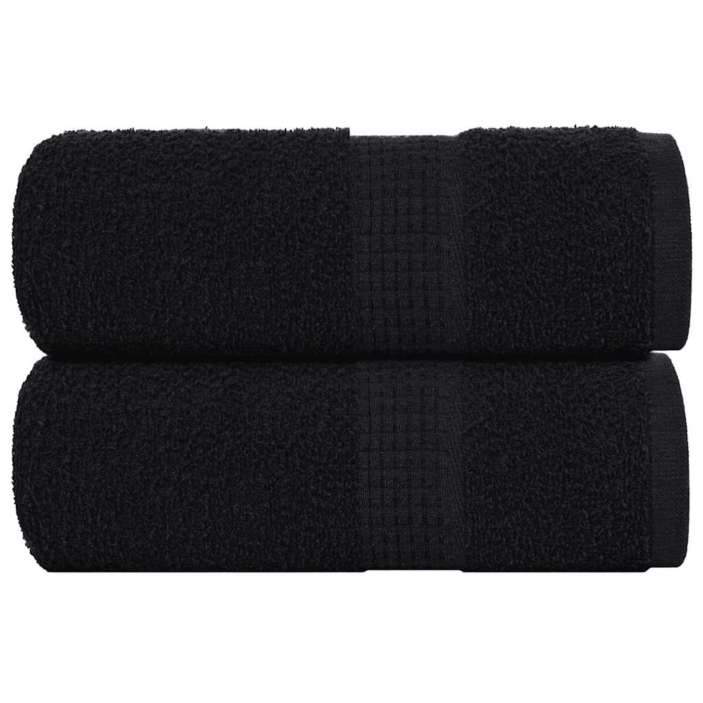 Waschhandtücher 2 Stück FROGN Schwarz 30x30 cm 100% Baumwolle