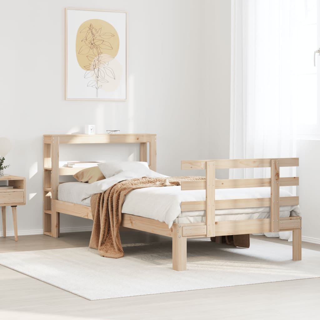 Bettgestell mit Kopfteil ohne Matratze 90x190 cm