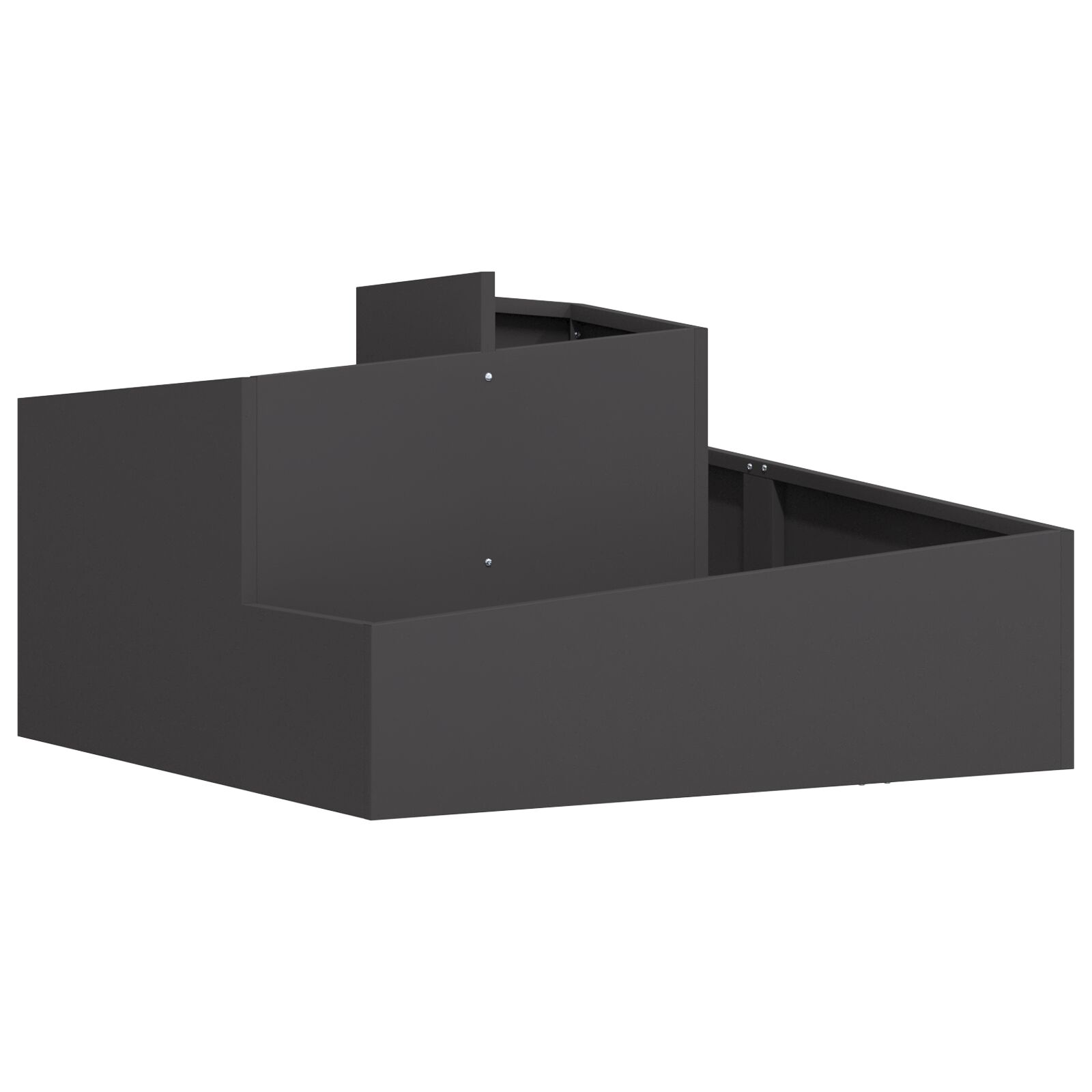 Blumentopf Schwarz 80x80x50 cm Kaltgezogener Stahl