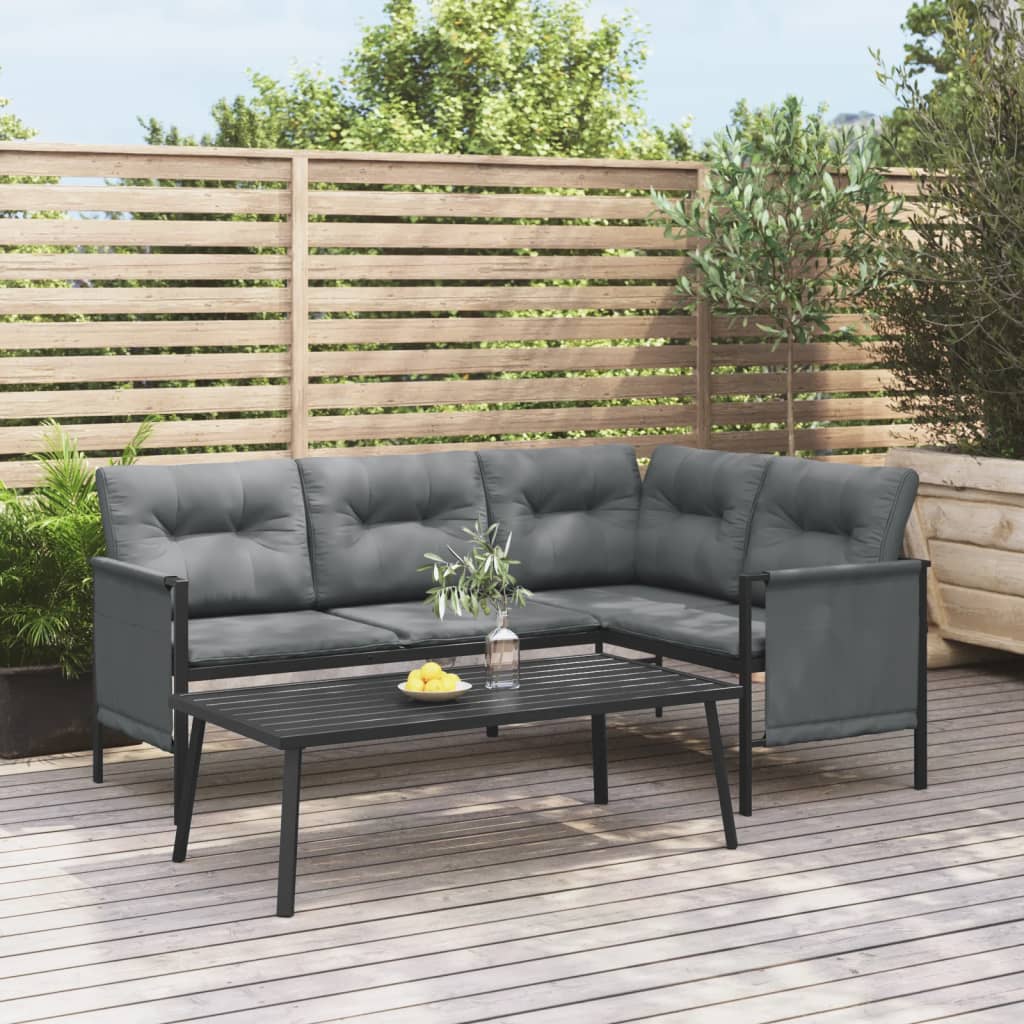 2-tlg. Garten-Lounge-Set Anthrazit Stahl 2-tlg. Garten-Lounge-Set Anthrazit Stahl