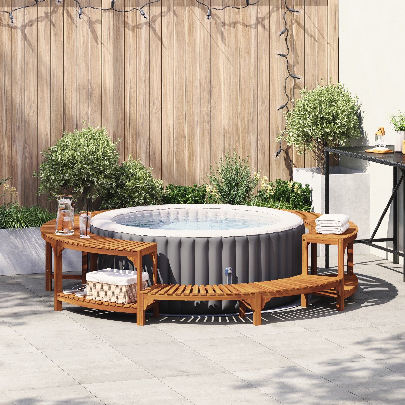 Hot Tub Umrandungen Braun Ø255 cm