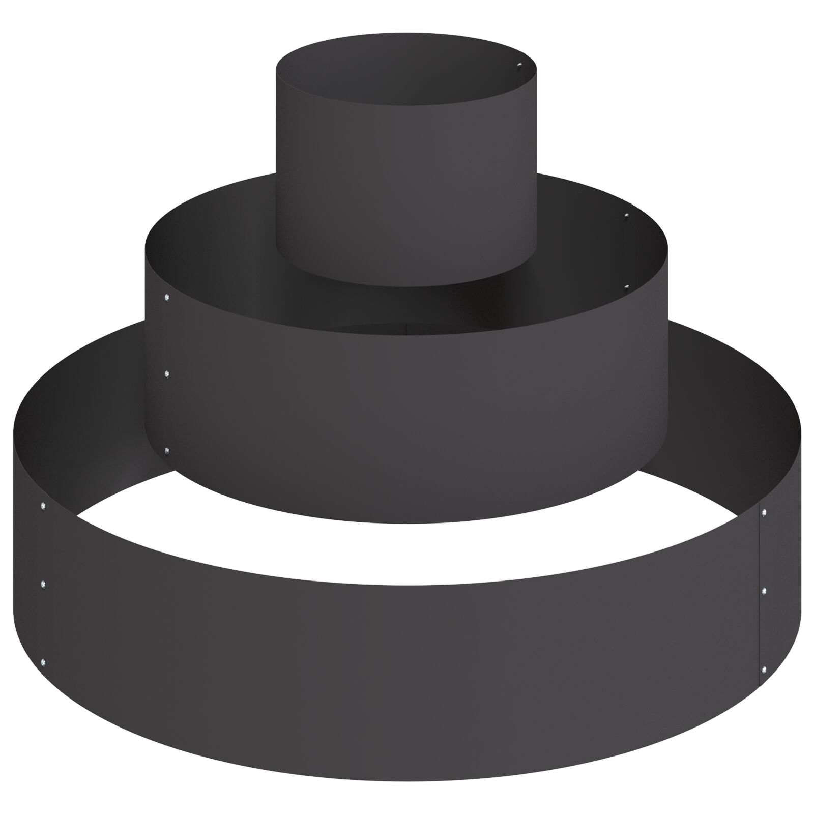 Metallpflanzgefäß Stahl/schwarz Stahl Groß Modular