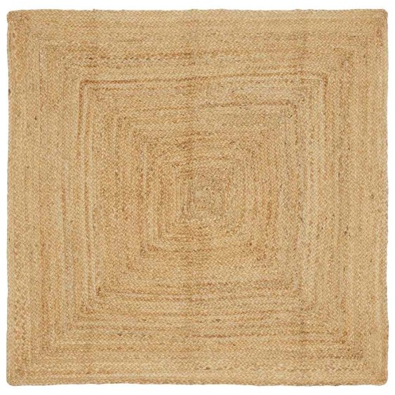 Teppich Beige 120 x 120 cm Jute