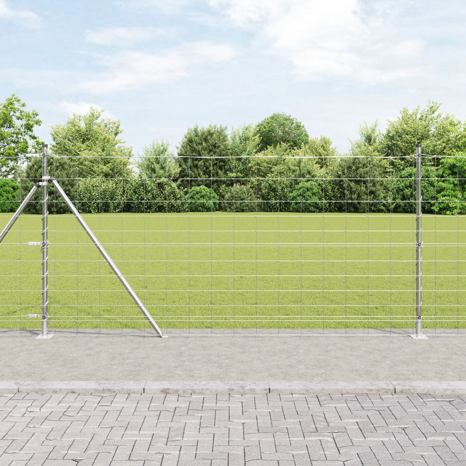Feldzaun 1,2x25 m Verzinkter Stahl