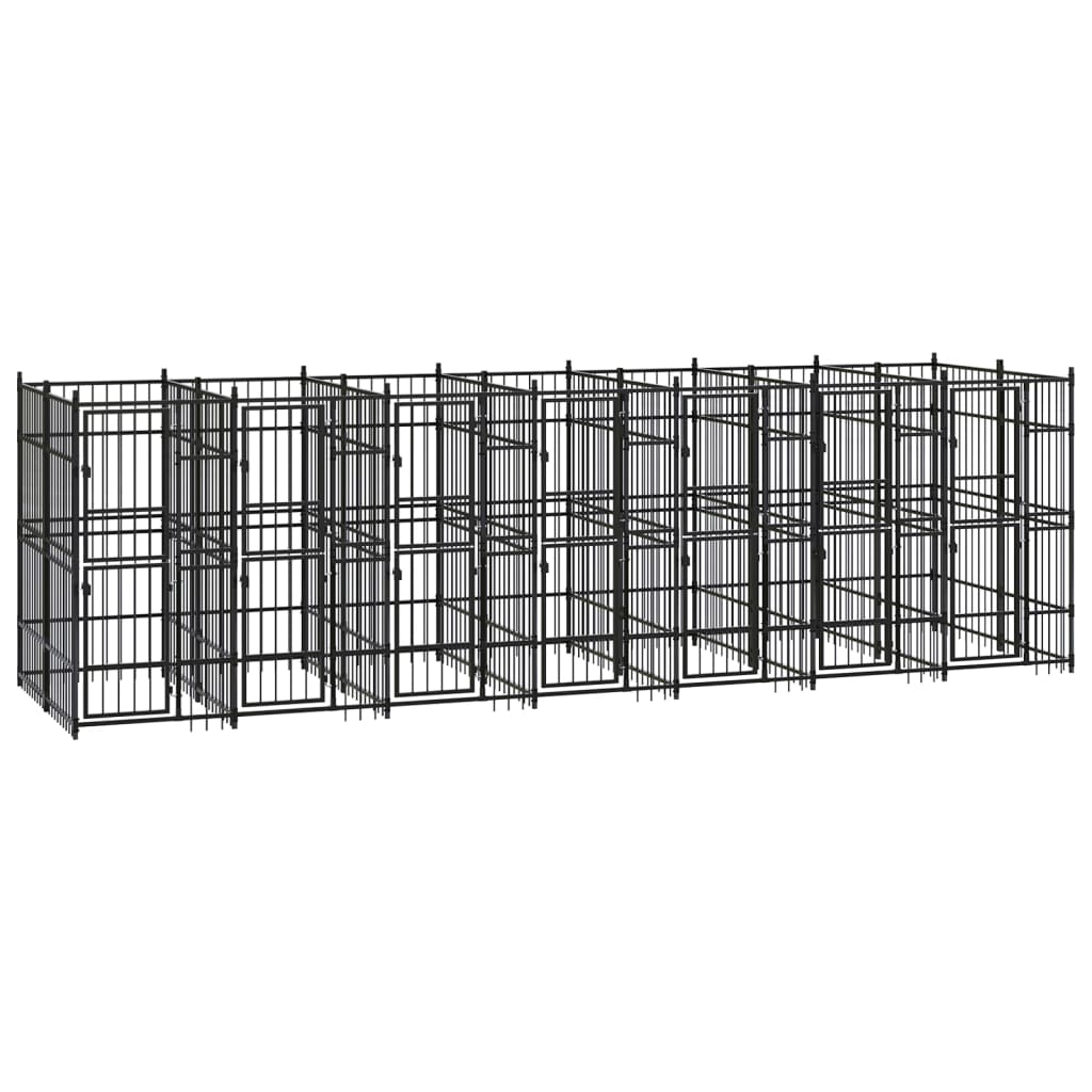 Outdoor-Hundezwinger Stahl 12,9 m²