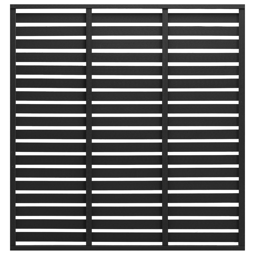 Zaunelement WPC 180 x 180 cm Schwarz Zaunelement WPC 180 x 180 cm Schwarz