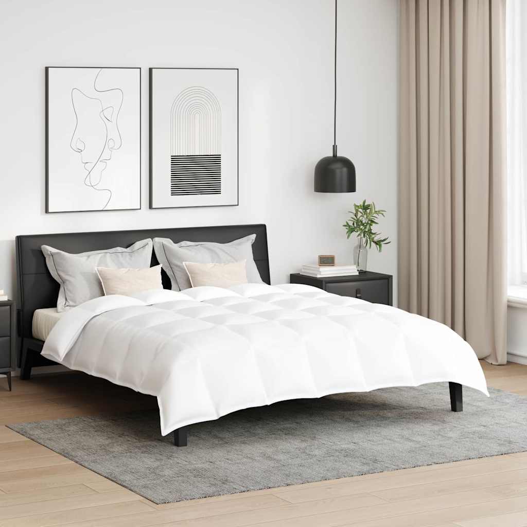 Winter Bettdecke Set mit Kissen 3 pcs Weiß 240 x 220 cm