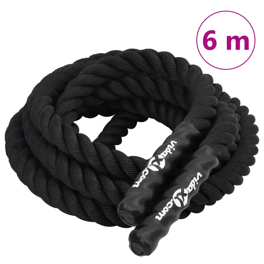Kampfseil Schwarz 6 m 4,5 kg Polyester