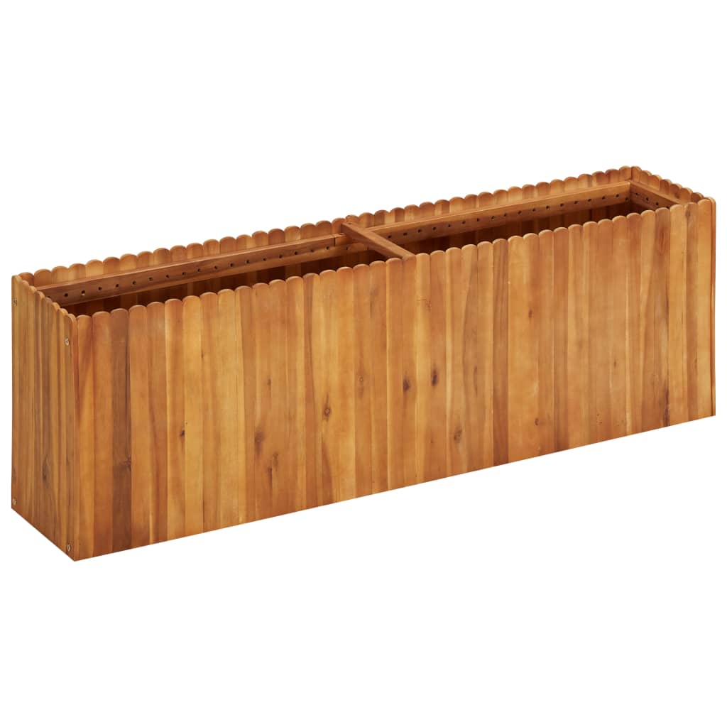 Garten-Hochbeet 150 x 30 x 50 cm Massivholz Akazie Garten-Hochbeet 150 x 30 x 50 cm Massivholz Akazie