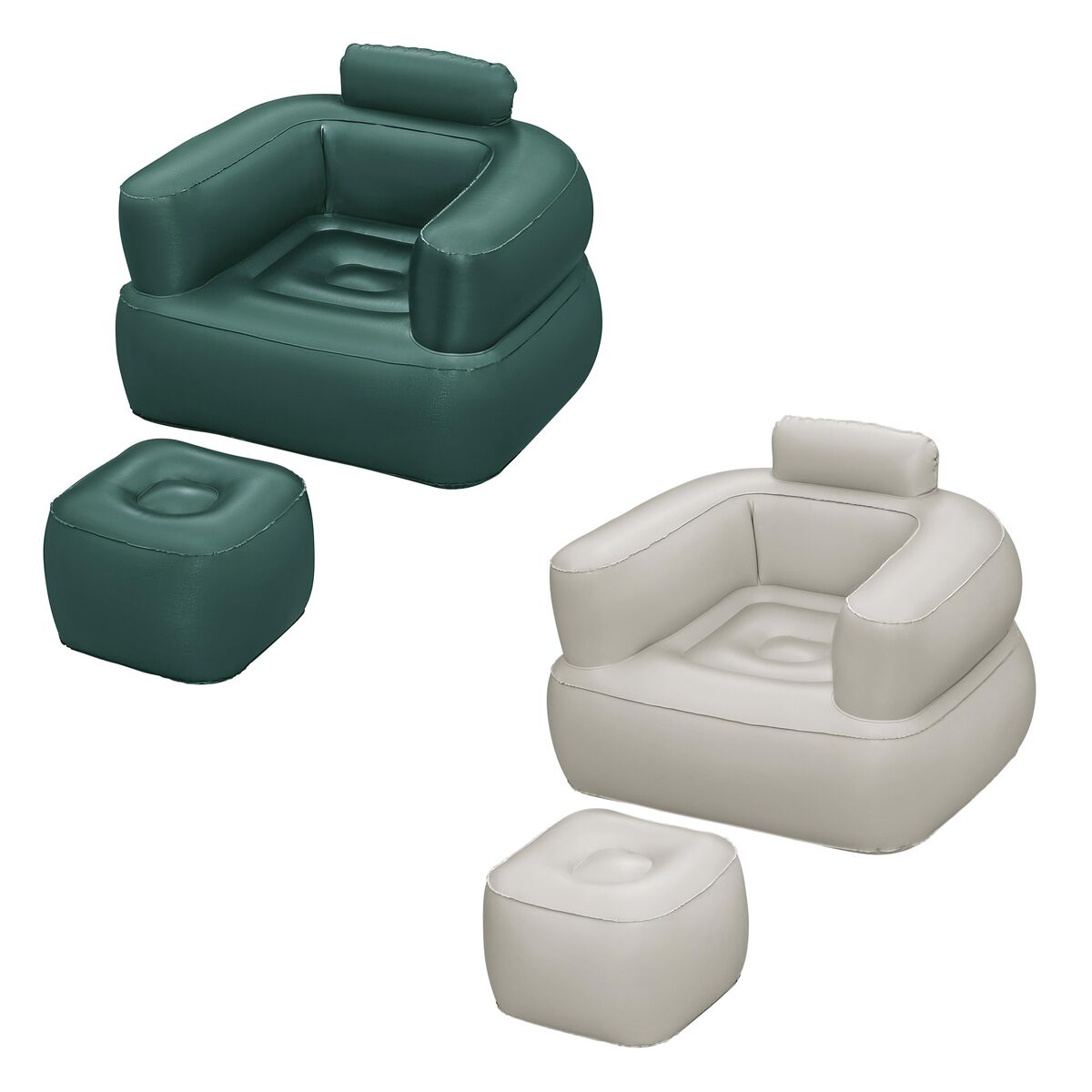 Bestway Sessel Aufblasbar mit Fußstütze Farbwahl 107x99x80/48x48x36 cm Innen 75137 Bestway Sessel Aufblasbar mit Fußstütze Farbwahl 107x99x80/48x48x36 cm Innen 75137
