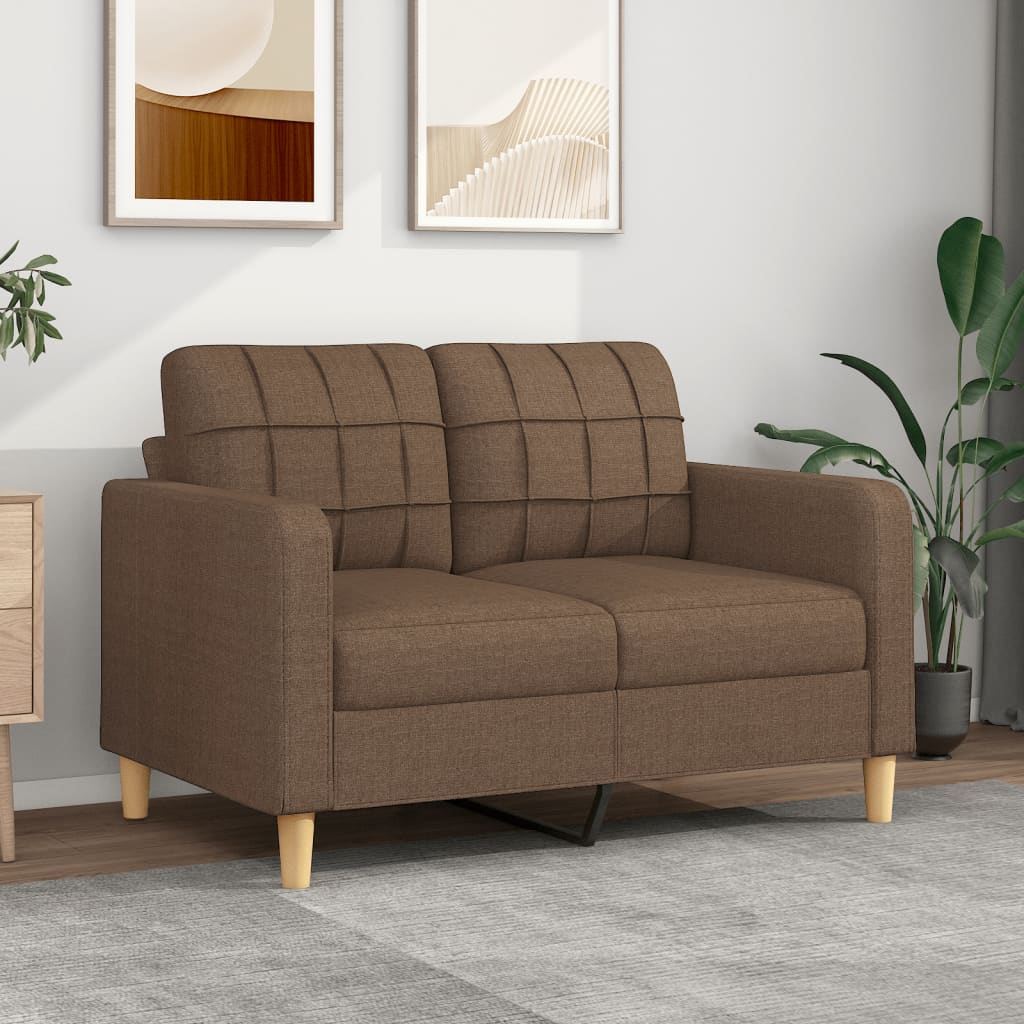 2-Sitzer-Sofa Braun 120 cm Stoff 2-Sitzer-Sofa Braun 120 cm Stoff