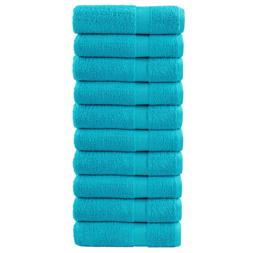 Premium-Handtücher 10 Stk Türkis 50x100 600 g/m² 100% Baumwolle