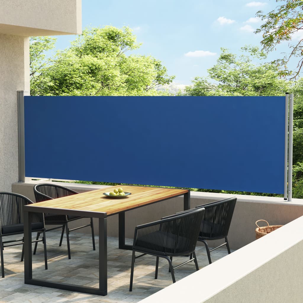 Seitenmarkise Ausziehbar 140x600 cm Blau