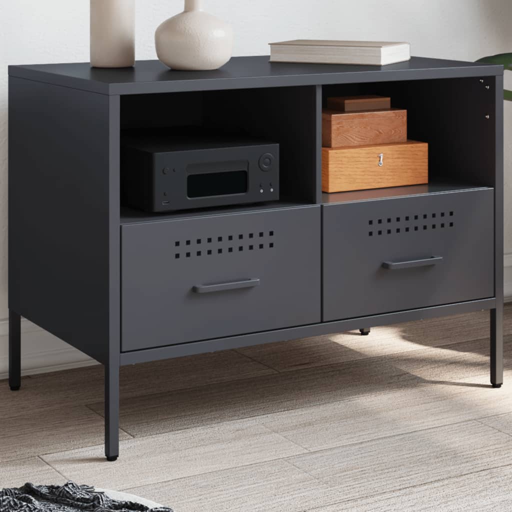 TV-Schrank Anthrazit 68x39x50,5 cm Kaltgewalzter Stahl