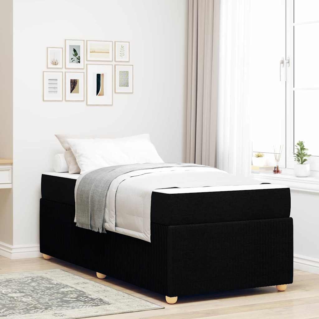 Bettgestell Sonstiges Schwarz 90 x 190 cm Stoff