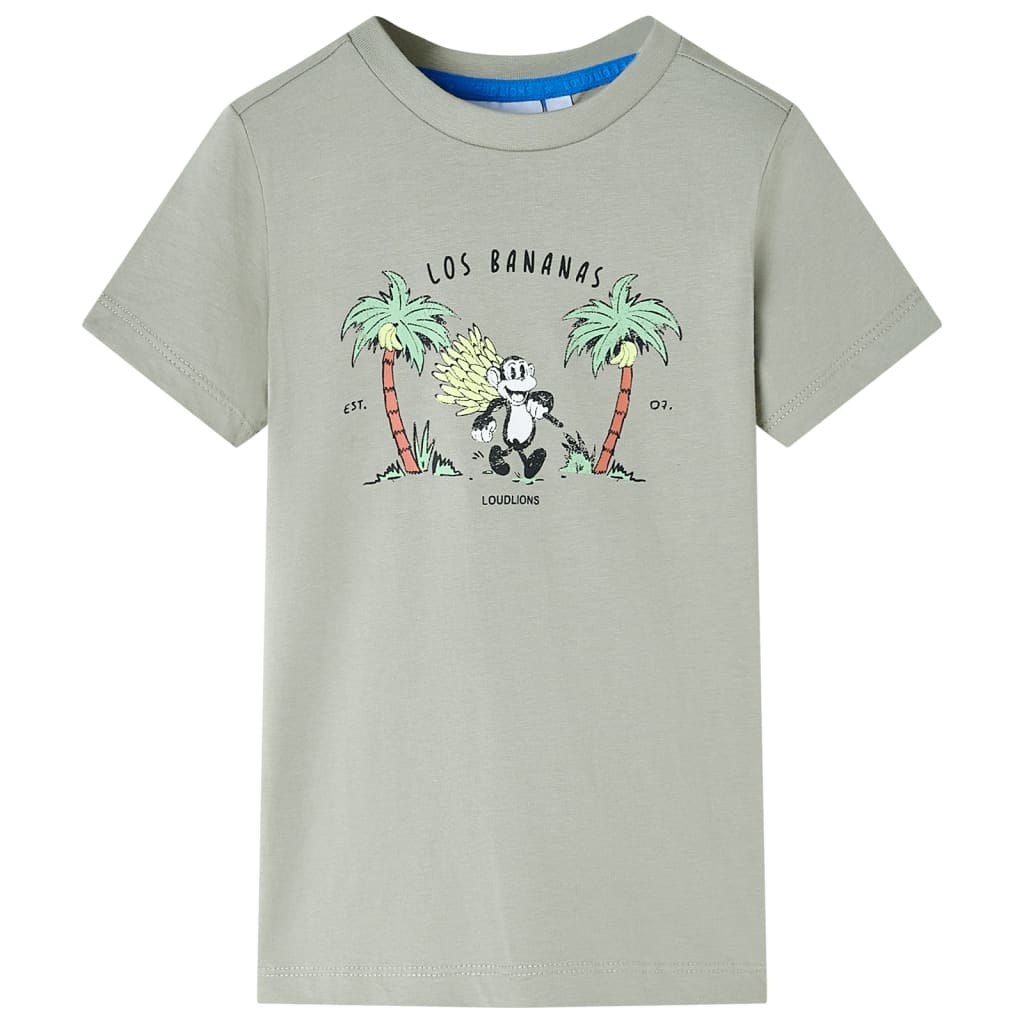 Kinder-T-Shirt Helles Khaki 116