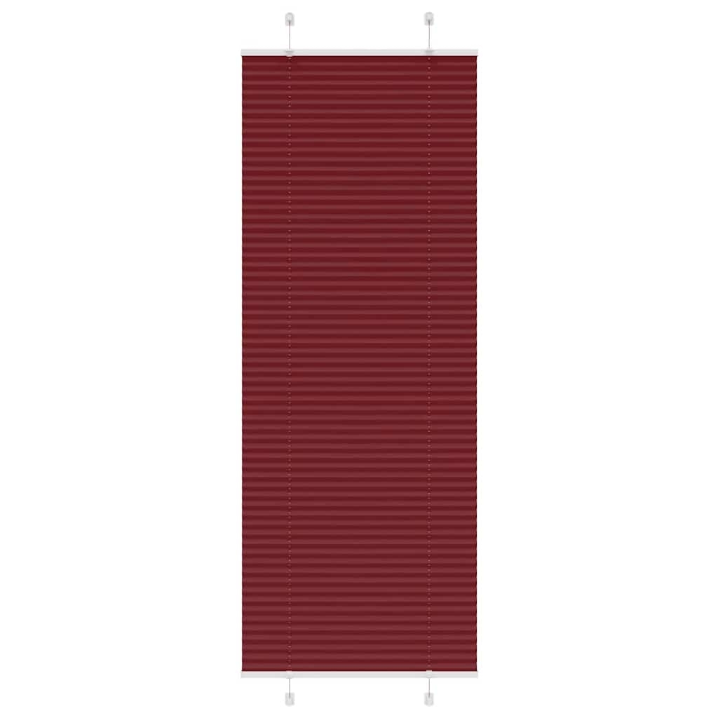 Plissee Bordeauxrot 80x200 cm Stoffbreite 79,4 cm Polyester