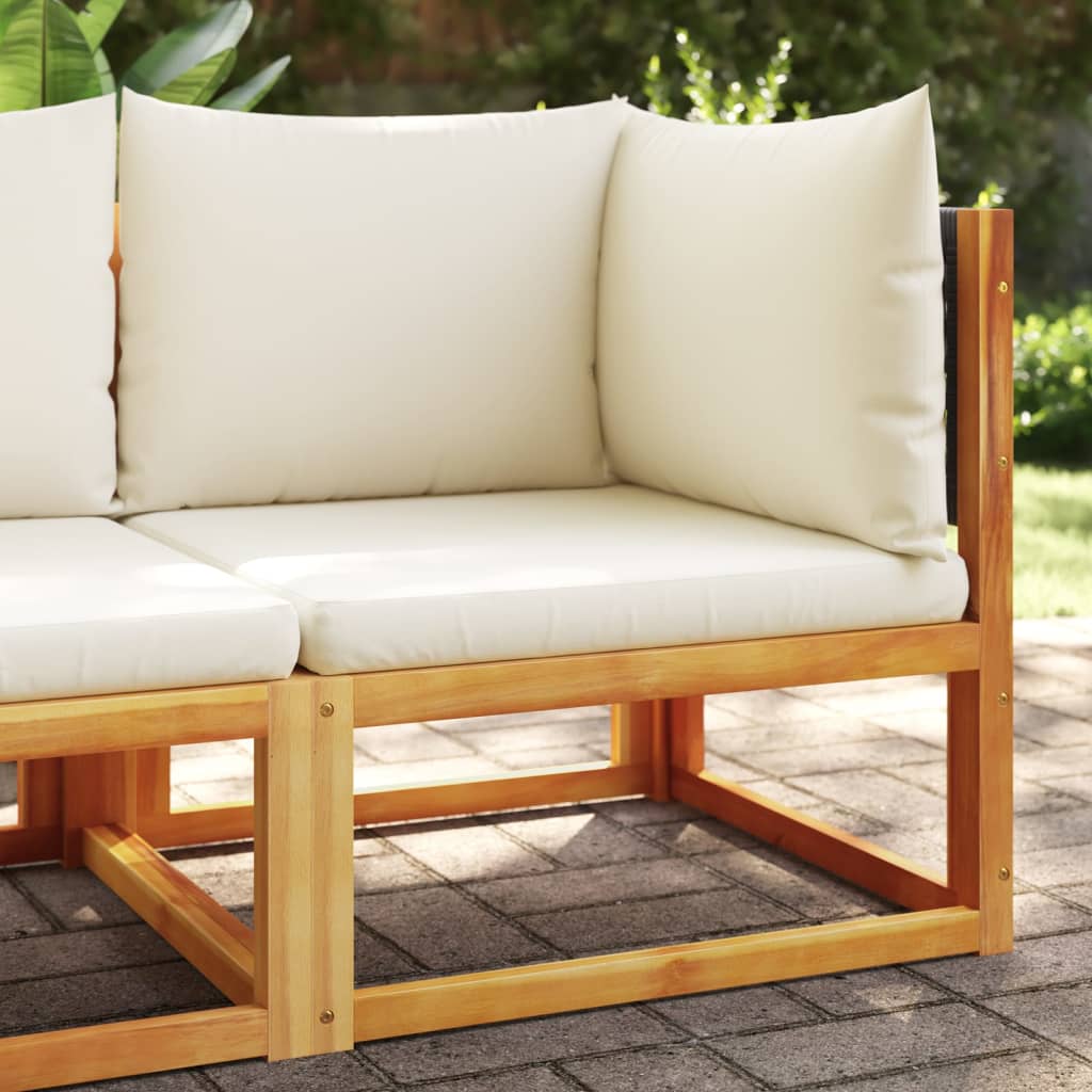 Garten-Ecksofa mit Kissen Massivholz Akazie Garten-Ecksofa mit Kissen Massivholz Akazie