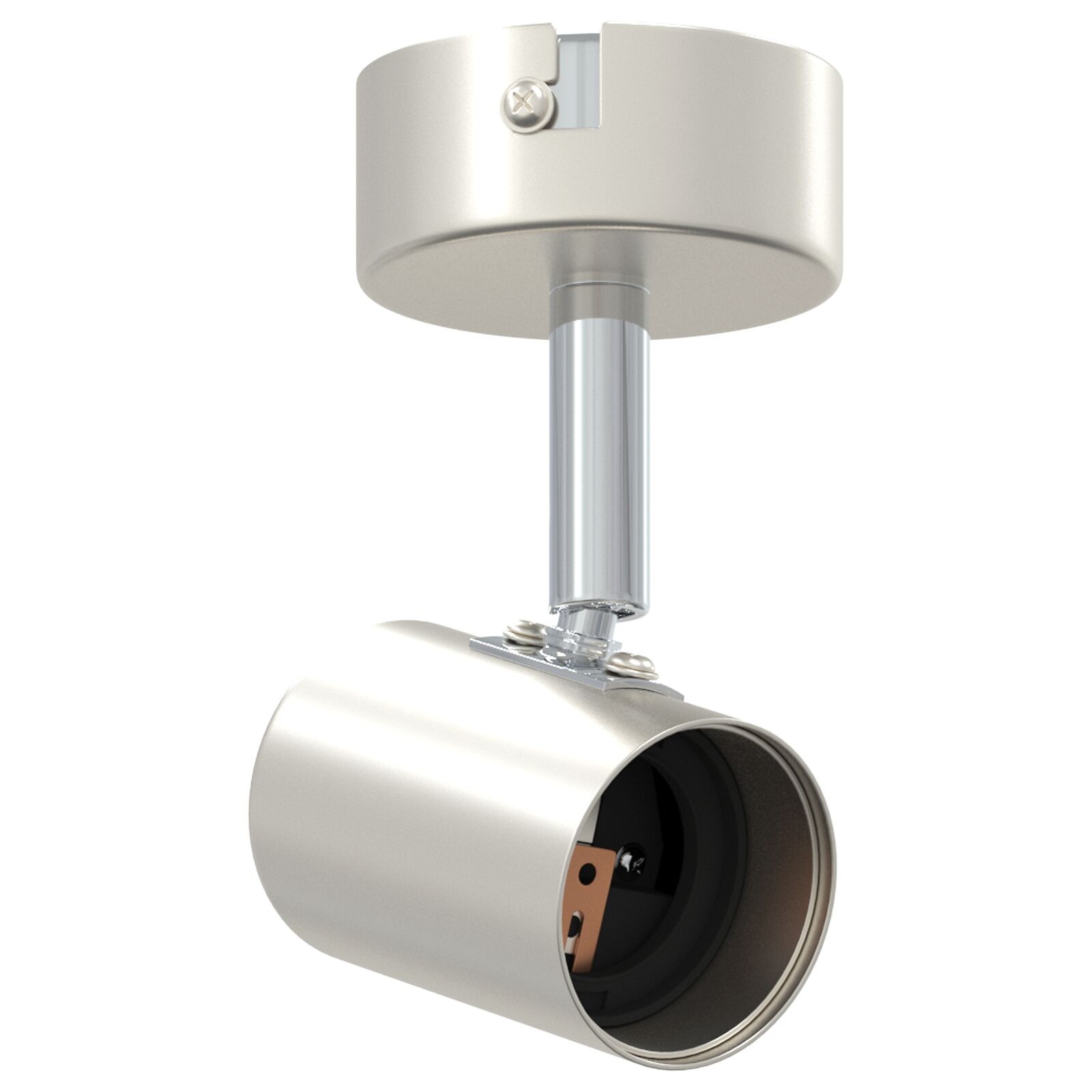 Deckenstrahler 1 Wege verstellbar Gebürstetes Nickel E27