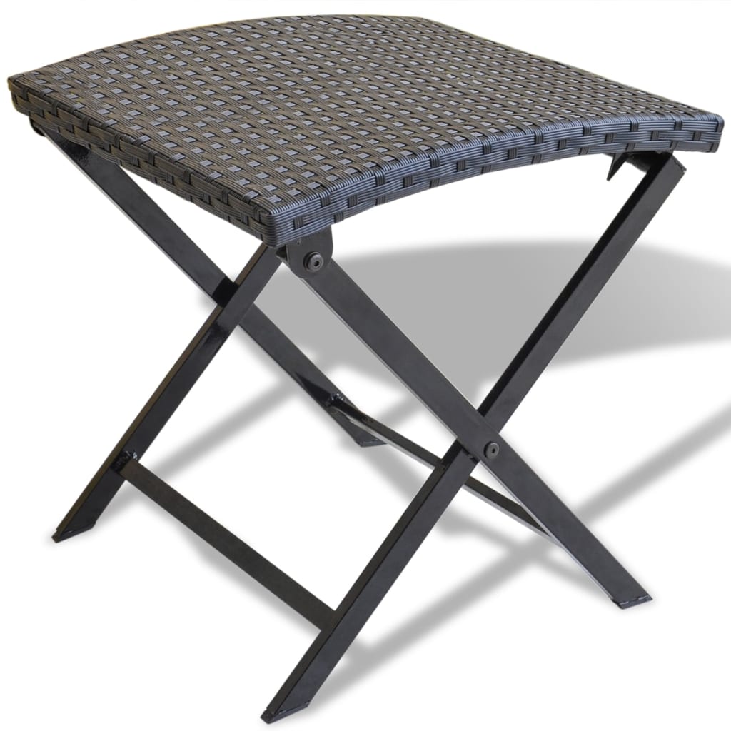 Klapphocker Poly Rattan Schwarz Klapphocker Poly Rattan Schwarz