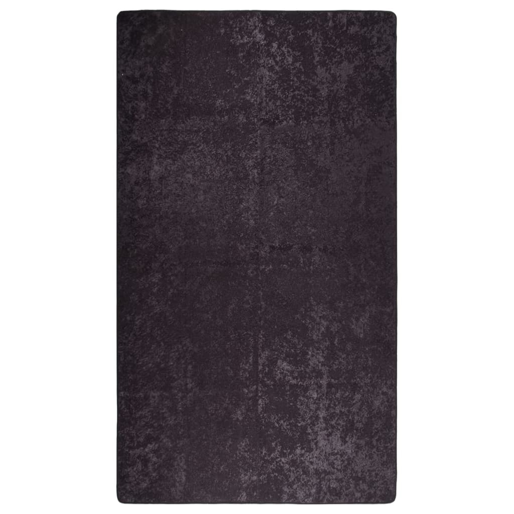 Teppich Waschbar 190x300 cm Anthrazit Rutschfest