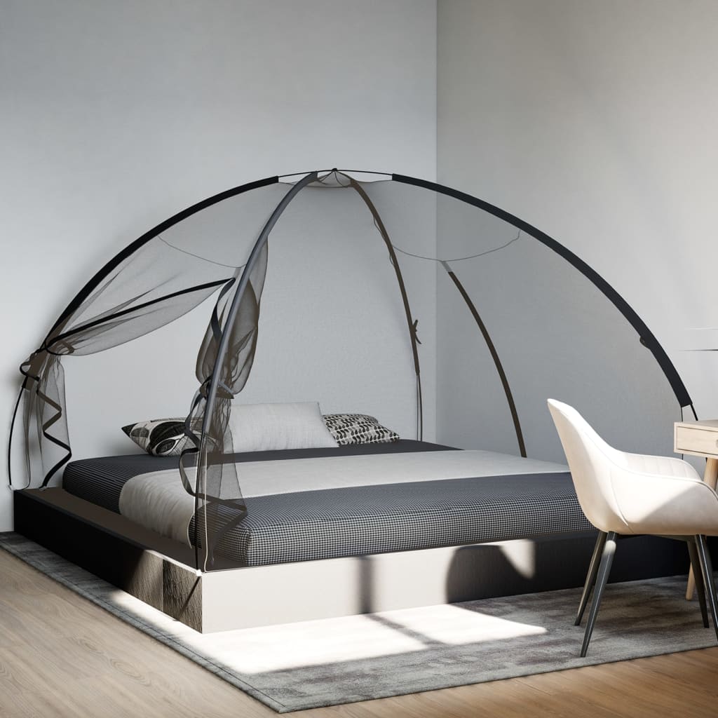 Moskito-Netzzelt Mongolisch 220 Schwarz 200x200x135 cm