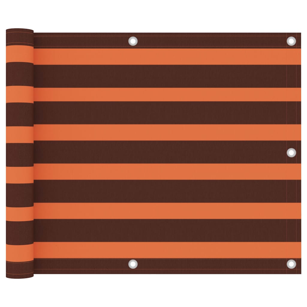 Balkon-Sichtschutz Orange und Braun 75x600 cm Oxford-Gewebe