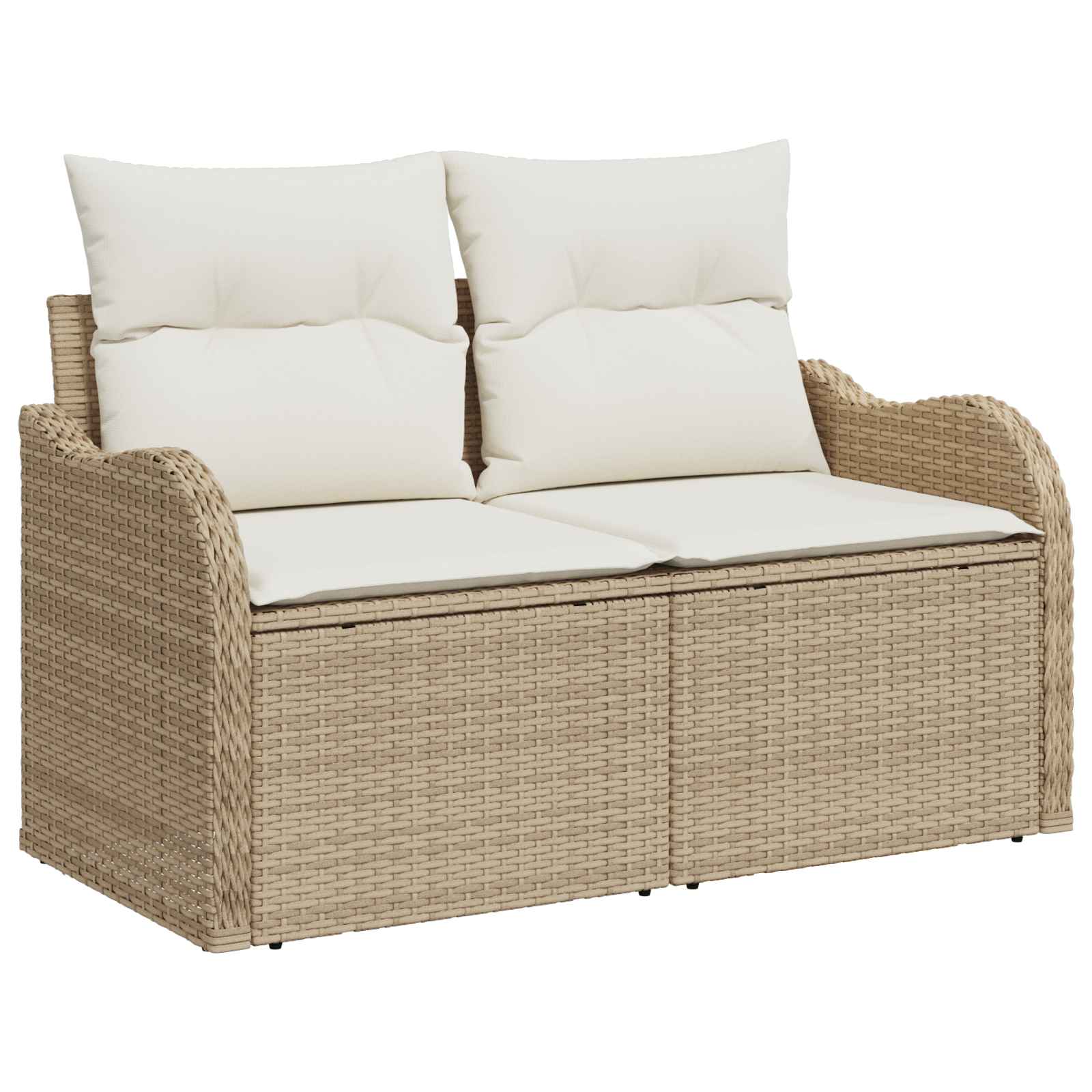 9-teiliges Garten-Sofa-Set mit Kissen Beige Poly-Rattan 9-teiliges Garten-Sofa-Set mit Kissen Beige Poly-Rattan