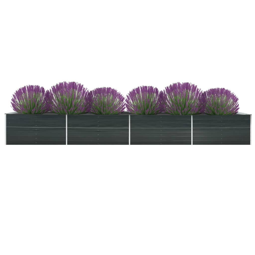 Garten-Hochbeet Verzinkter Stahl 600x80x45 cm Anthrazit Garten-Hochbeet Verzinkter Stahl 600x80x45 cm Anthrazit