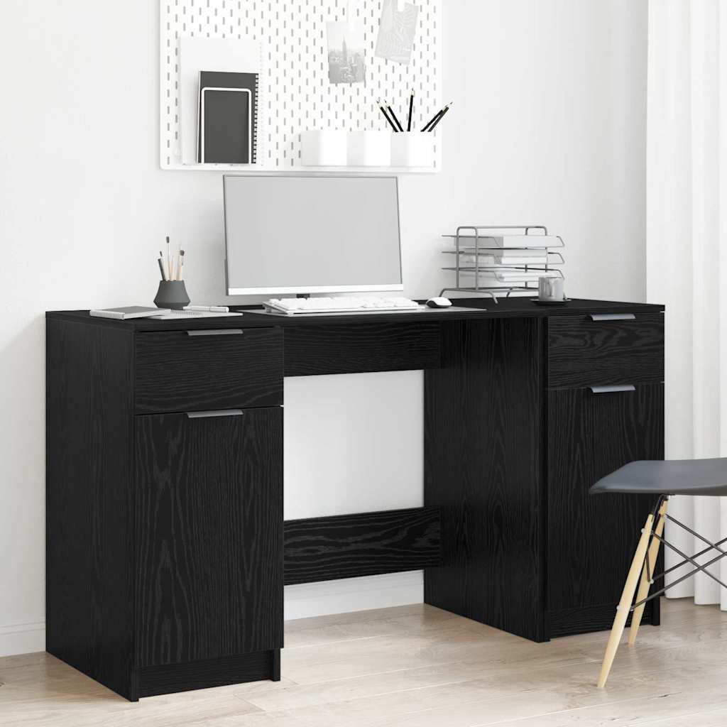 Schreibtisch Schwarze Eiche 133 x 50 x 75 cm Holzwerkstoff Schreibtisch Schwarze Eiche 133 x 50 x 75 cm Holzwerkstoff