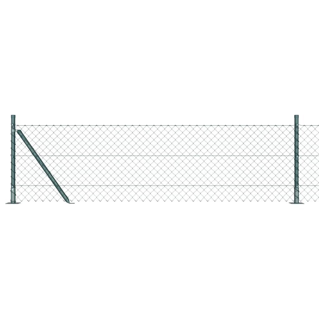 Zaunpfostenset Silber 10 x 0.6 m Verzinkter Stahl