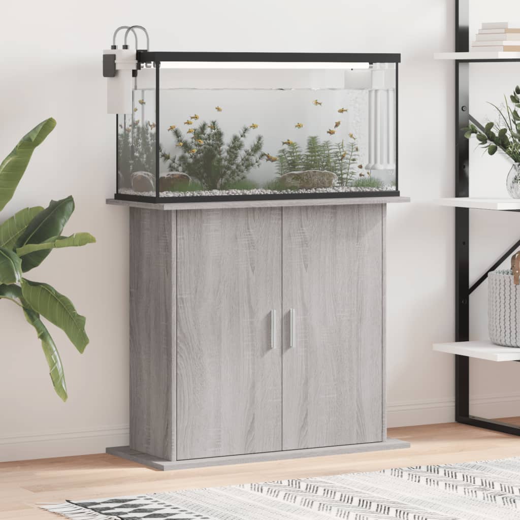 Aquariumständer Grau Sonoma 81x36x73 cm Holzwerkstoff