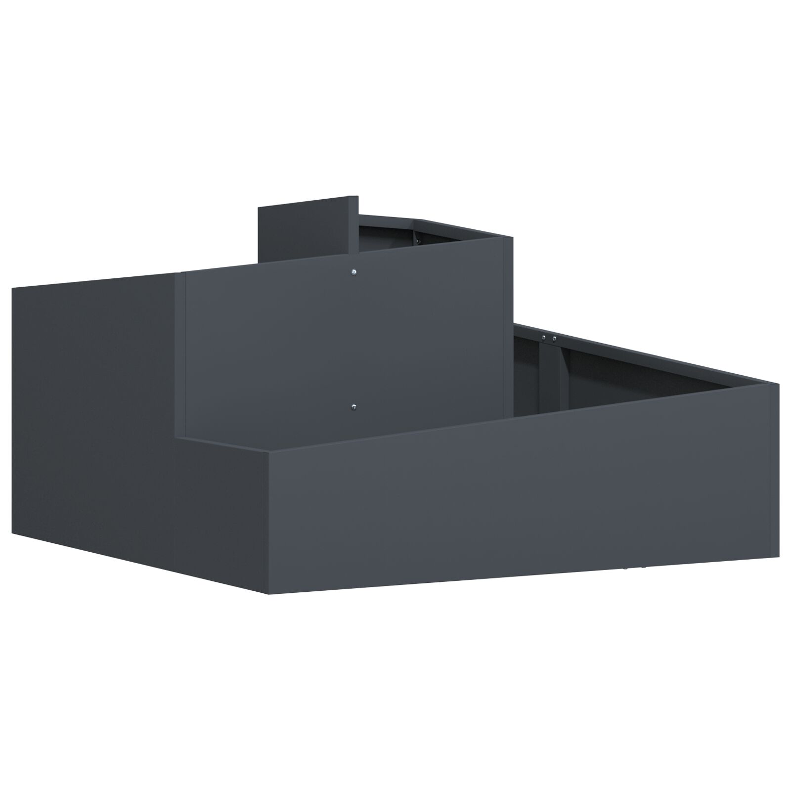 Pflanzer Anthrazit 80x80x50 cm Kaltgewalzter Stahl