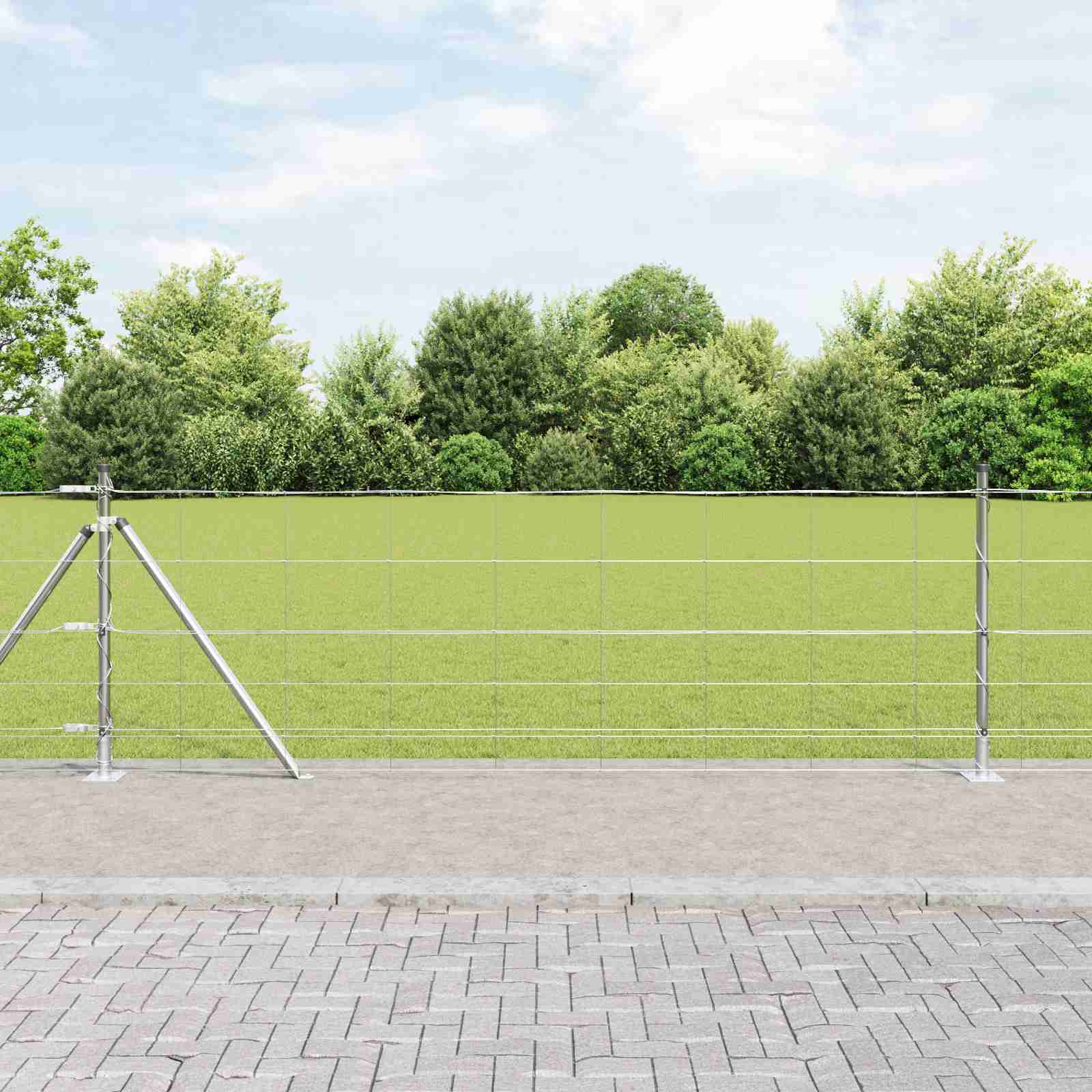 Feldzaun 0.8x25 m verzinkter Stahl