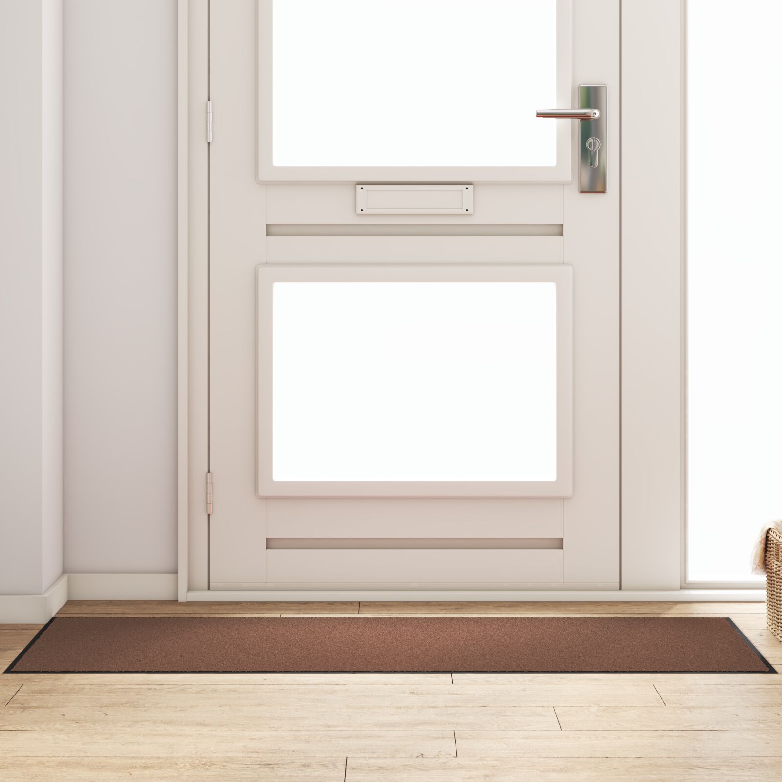 vidaXL Rechteckige Braune Fußmatte 60x180 cm