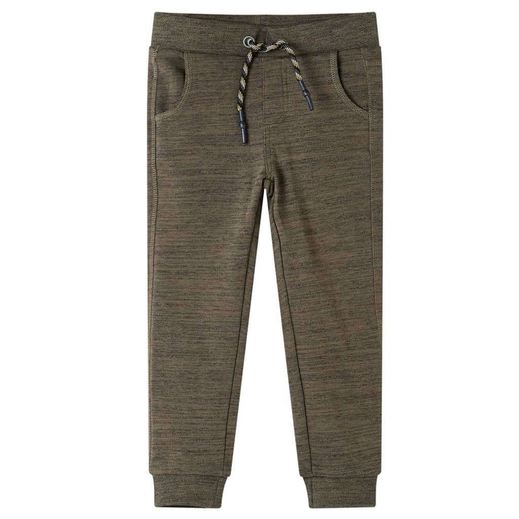 Kinder-Trainingshose Dunkles Khaki Melange 116