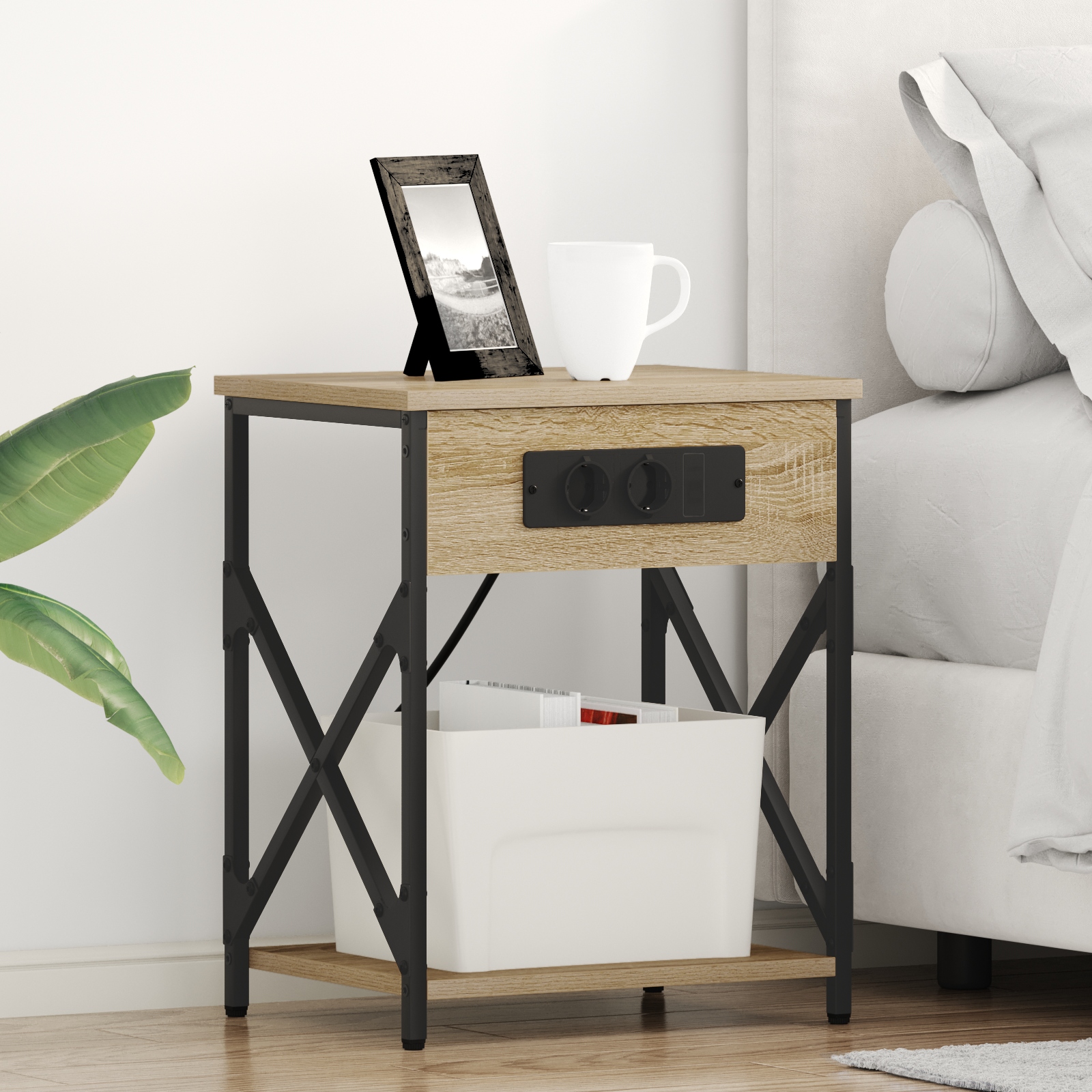 Nachttisch 2 pcs Sonoma Eiche 41 x 31 x 51 cm Holzwerkstoff