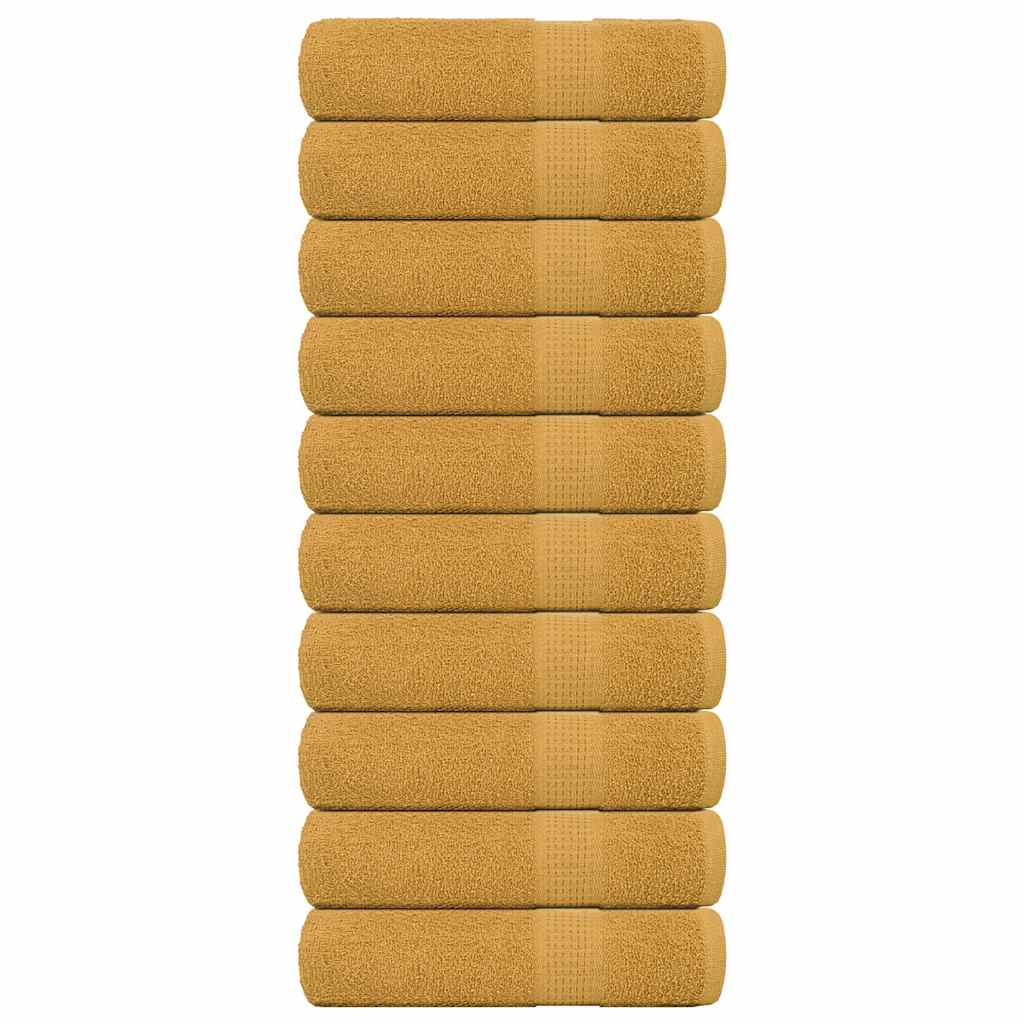 Badetücher 10 Stk. Golden 100x150 cm 360 g/m² 100% Baumwolle