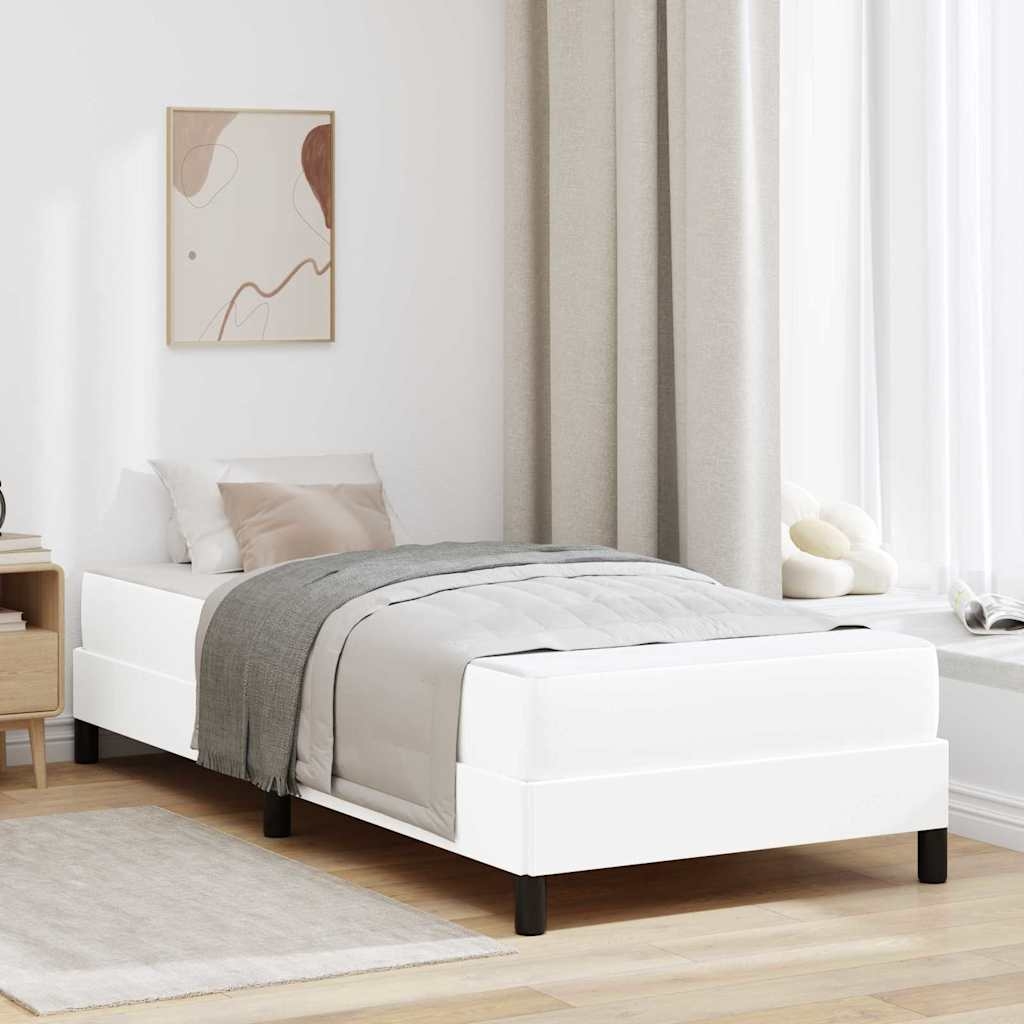 Bett Sonstiges Reinweiß 90 x 200 cm Kunstleder