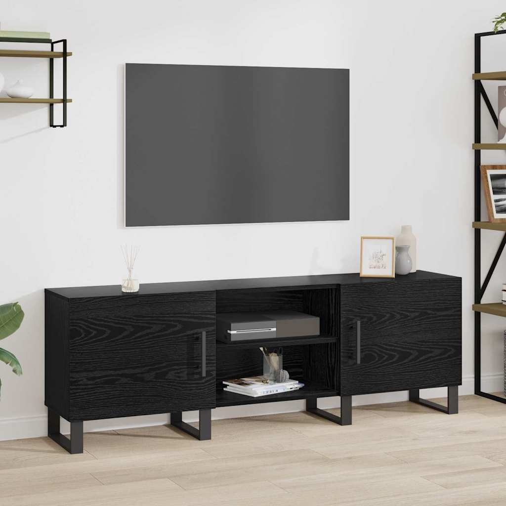 TV-Schränk mit Regal mit Speicher mit Tür 150 x 30 x 50 cm Holzwerkstoff