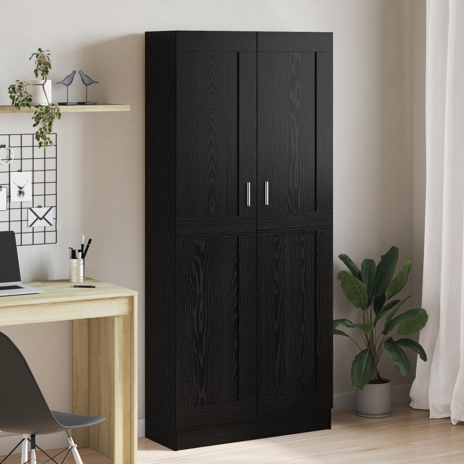 Bücherregal Schwarze Eiche 82,5 x 30,5 x 185 cm Holzwerkstoff