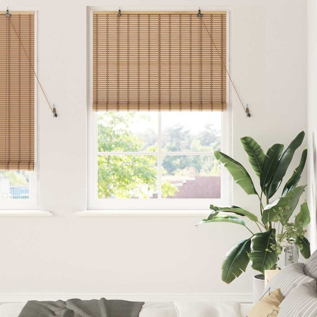Fensterjalousien & -schatten Hellbraun 110 x 220 cm Bambus