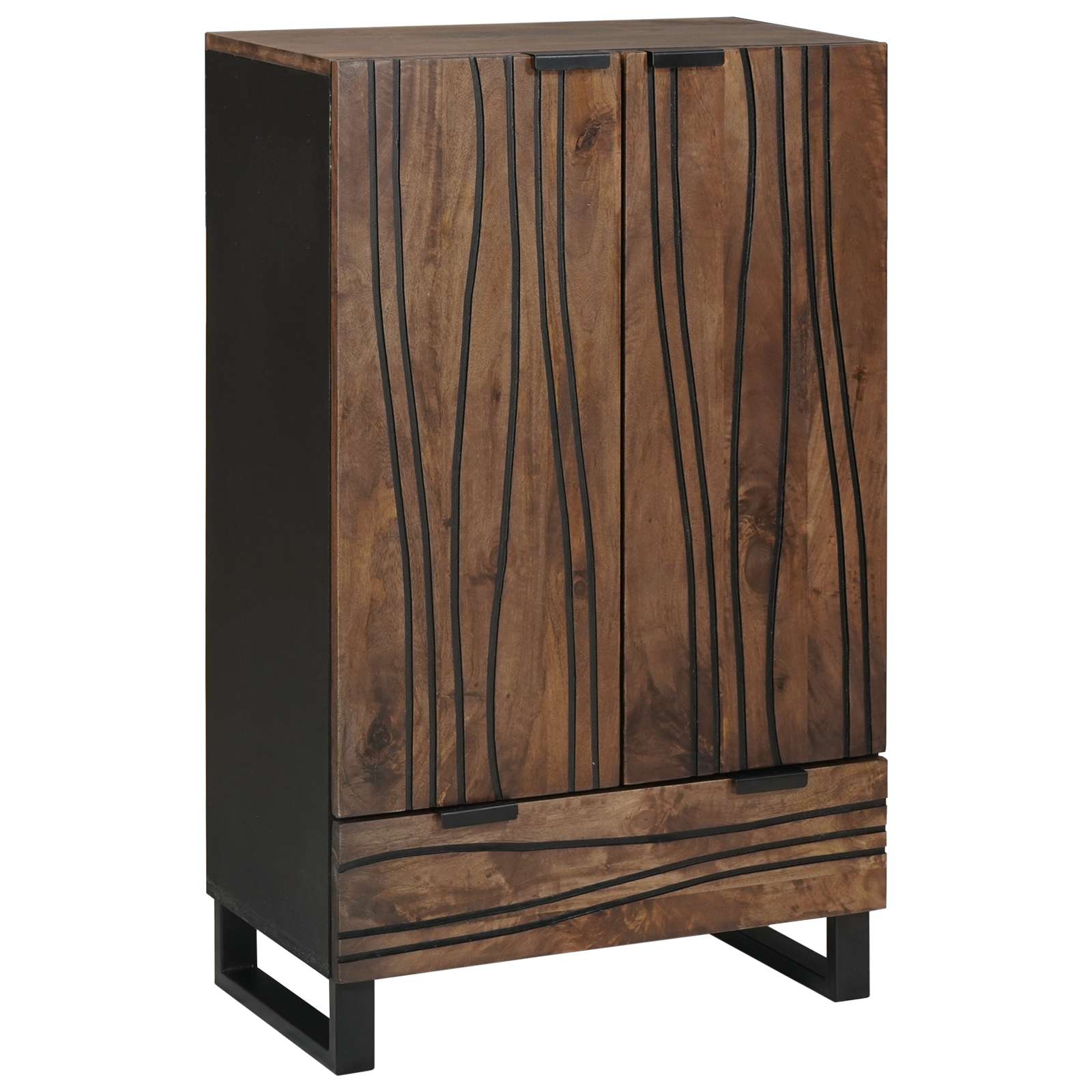 Highboard 60x33.5x100 cm Massivholz Mango