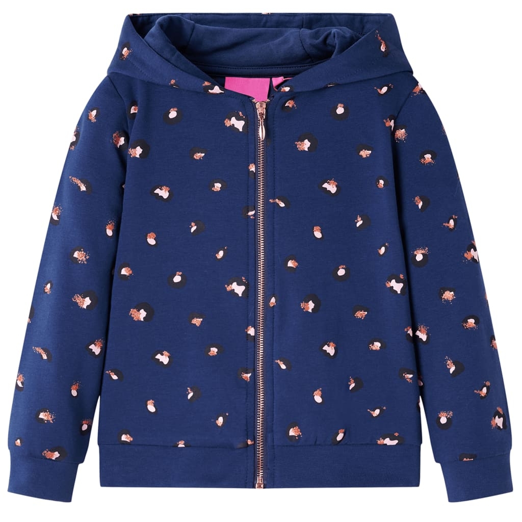 Kinder-Kapuzenpullover Marineblau 128