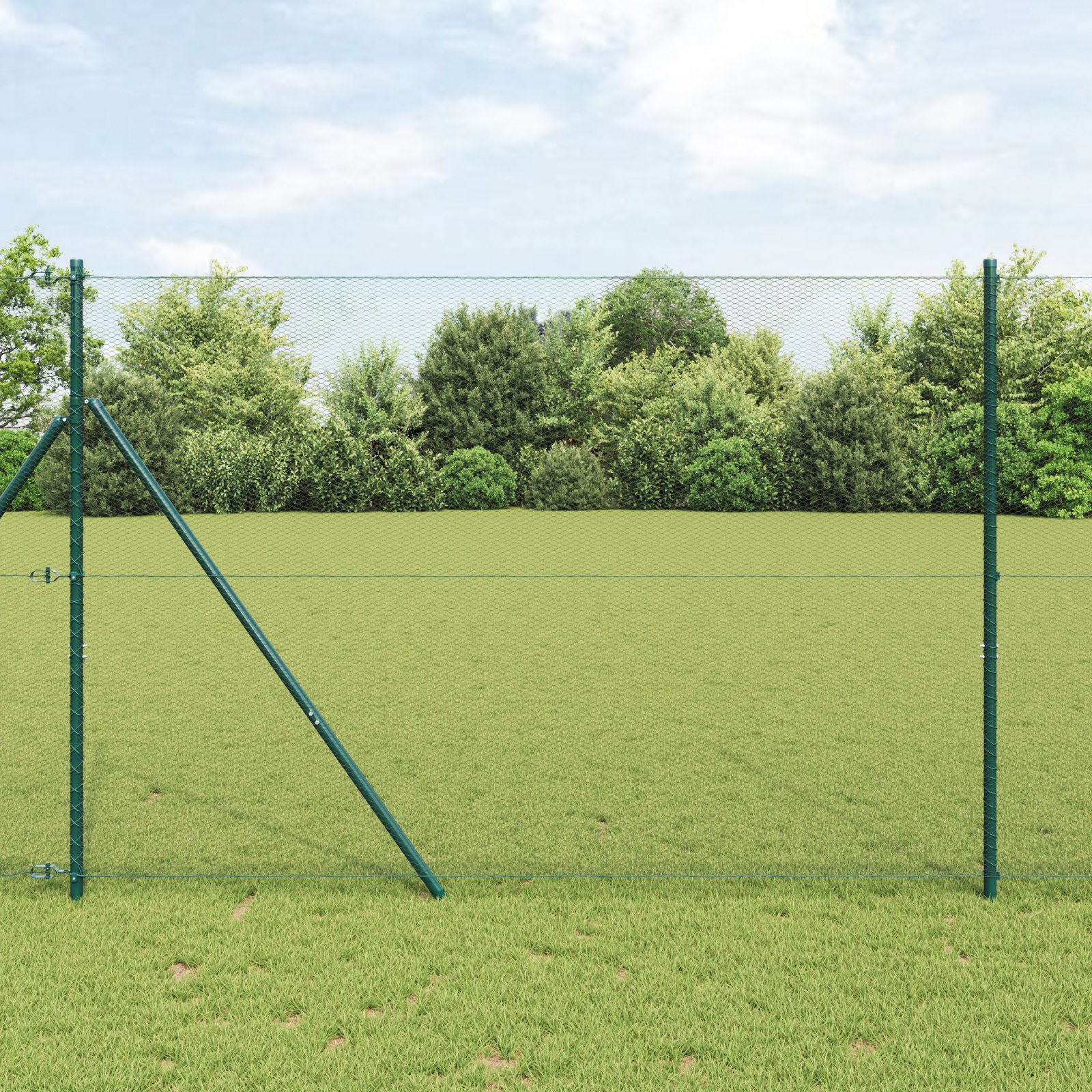 Sechseckzaun Grün 1.5x50 m Stahl