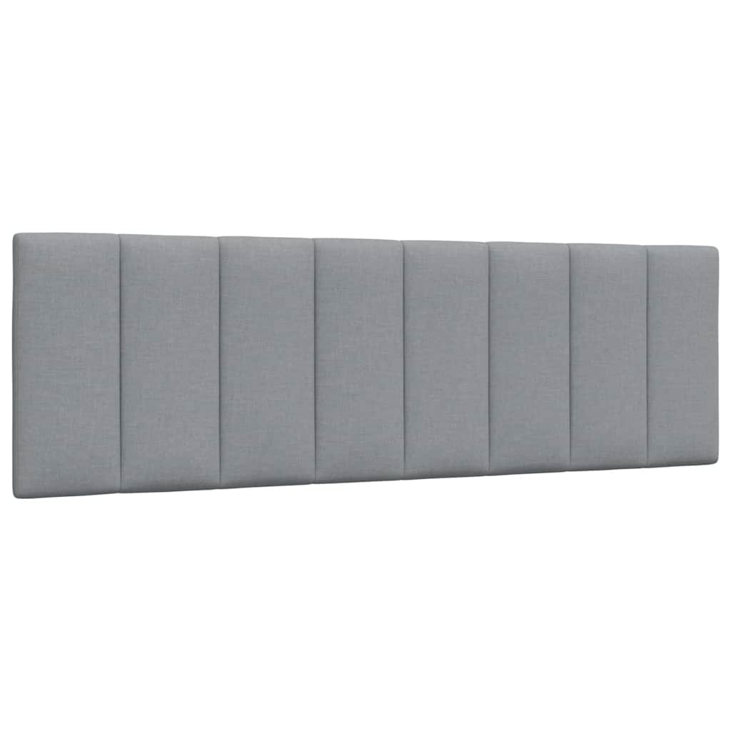Kopfteil-Kissen "Hanko" Hellgrau 160 cm Stoff