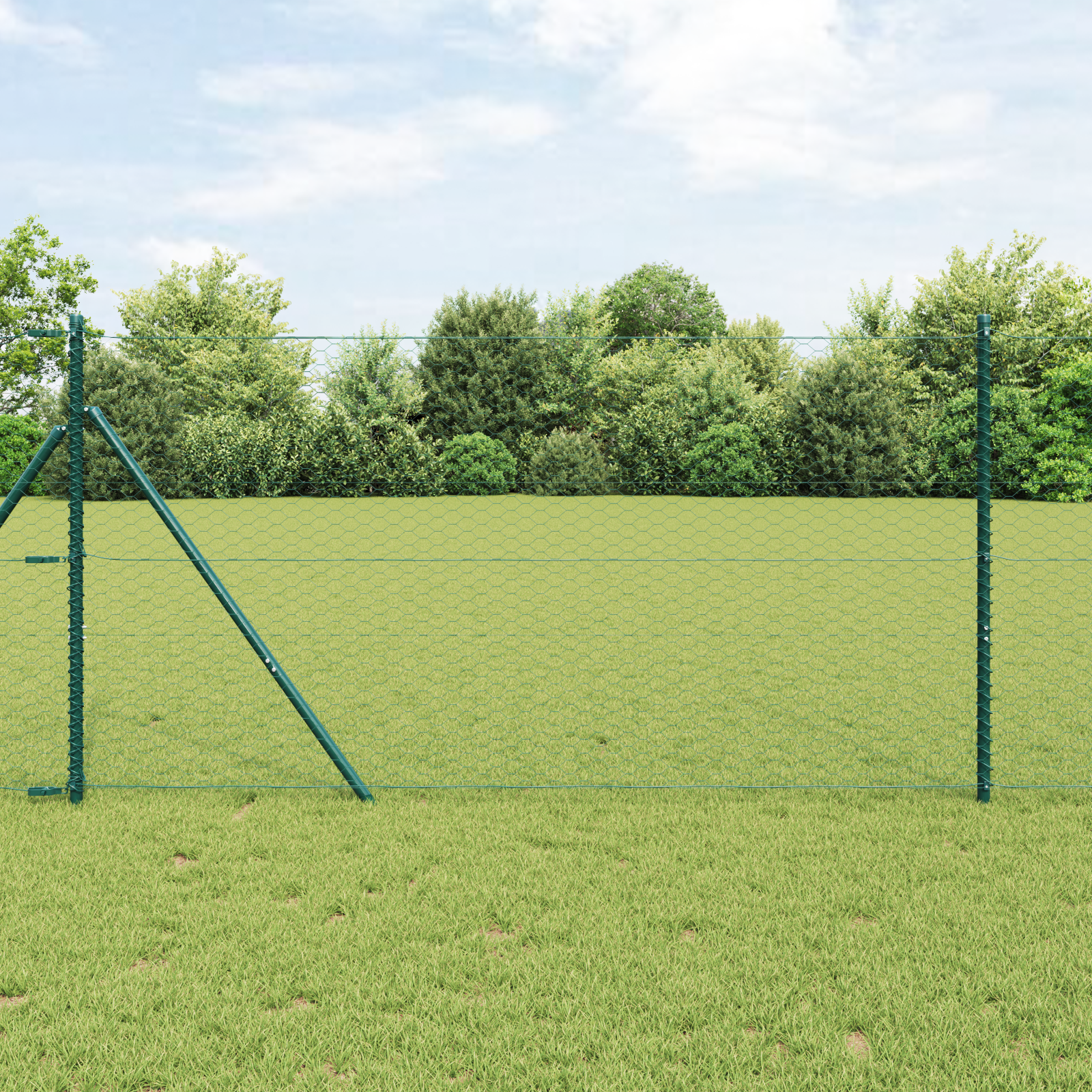 Sechseckzaun Grün 1,2x10 m Stahl