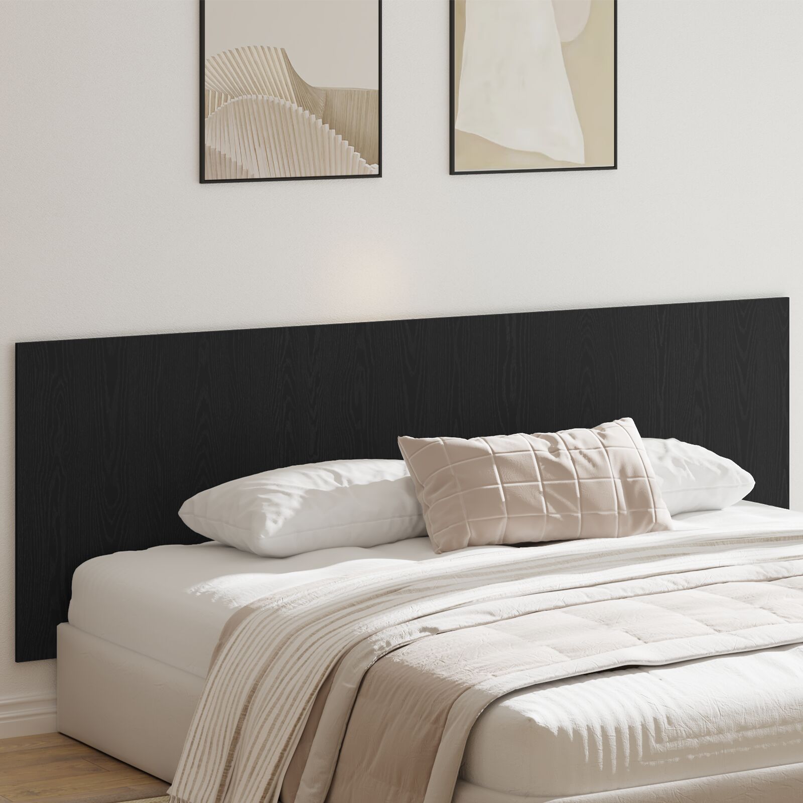 vidaXL Schwarzes Eichenwandkopfteile 240x1.5x80 cm Aus Holzwerkstoff