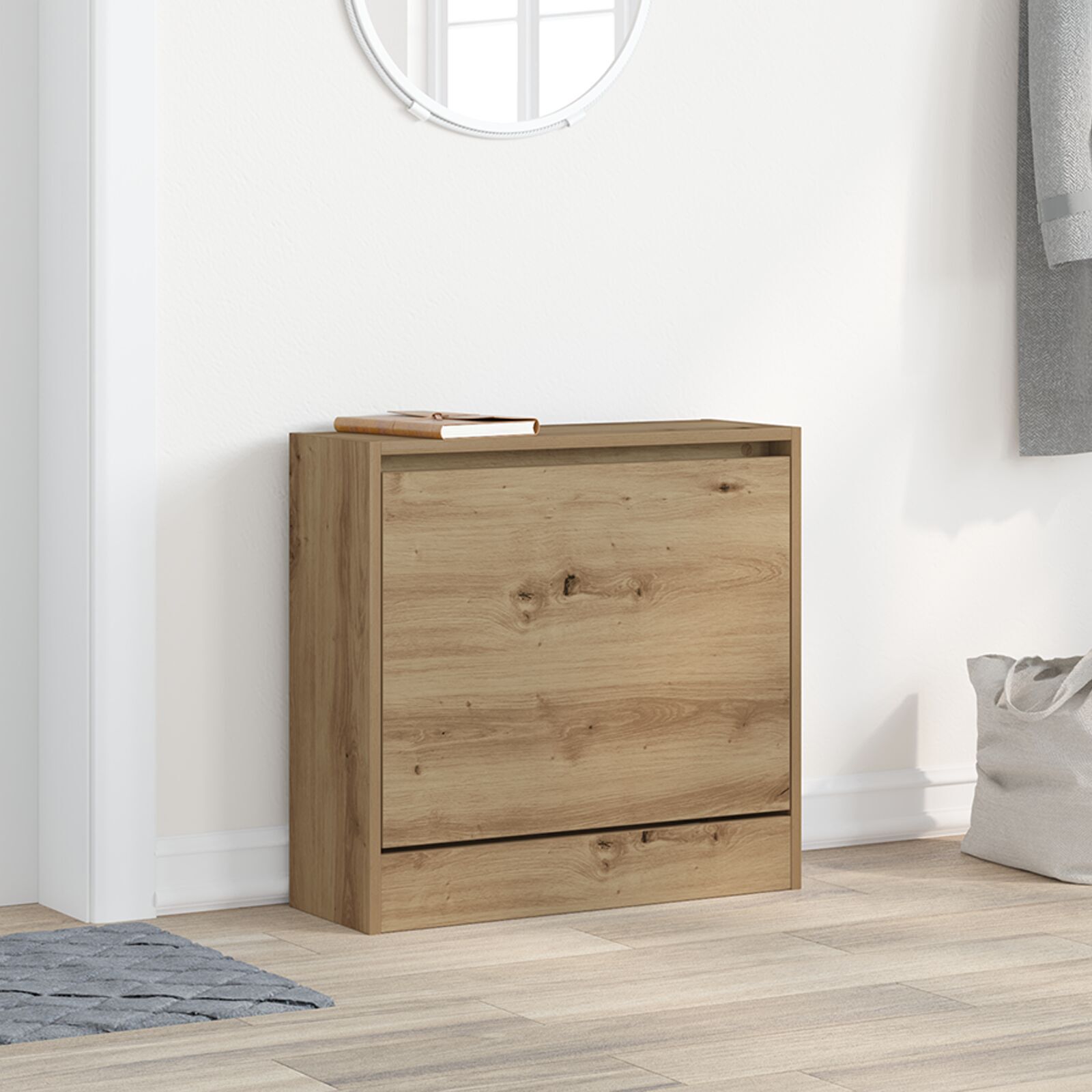 Schuhschrank Artisan Eiche 60x21x57 cm Holzwerkstoff